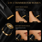 Bikini Trimmer for Women, Electric Shaver and Razor Rechargeable 2-In-1 Body and Facial Epilator, Dual Heads for Painless Trimming of Pubic Hair, Face, Underarms and Legs, Summer Gift,Dorm Essentials Tiktokshopbacktoschool