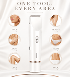 Bikini Trimmer for Women, Electric Shaver and Razor Rechargeable 2-In-1 Body and Facial Epilator, Dual Heads for Painless Trimming of Pubic Hair, Face, Underarms and Legs, Summer Gift,Dorm Essentials Tiktokshopbacktoschool