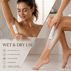 Bikini Trimmer for Women, Electric Shaver and Razor Rechargeable 2-In-1 Body and Facial Epilator, Dual Heads for Painless Trimming of Pubic Hair, Face, Underarms and Legs, Summer Gift,Dorm Essentials Tiktokshopbacktoschool