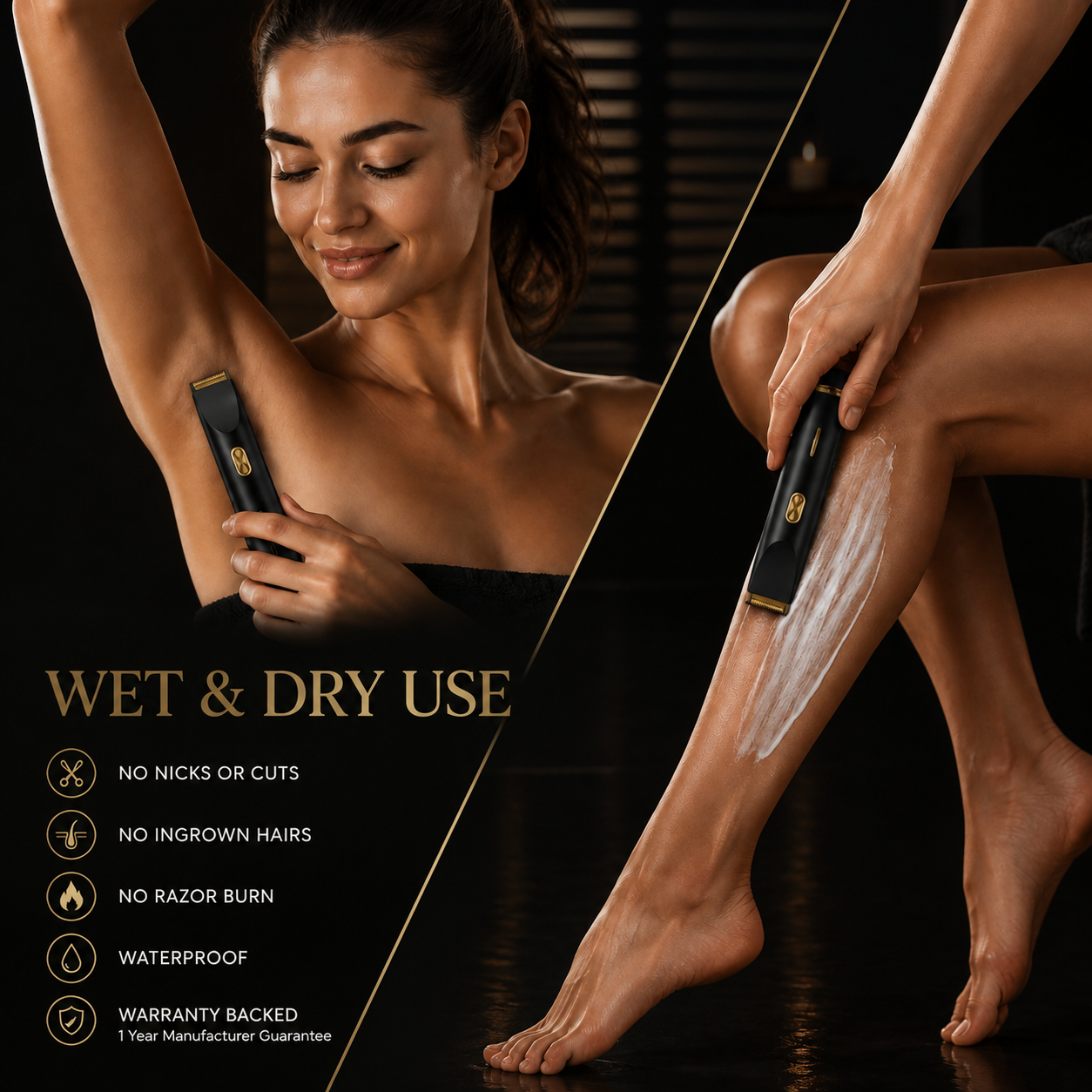 Bikini Trimmer for Women, Electric Shaver and Razor Rechargeable 2-In-1 Body and Facial Epilator, Dual Heads for Painless Trimming of Pubic Hair, Face, Underarms and Legs, Summer Gift,Dorm Essentials Tiktokshopbacktoschool